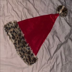 cheetah christmas hat